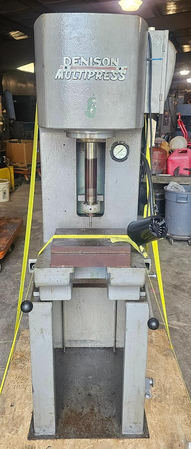 Used 6-Ton Denison Multipress C-Frame Hydraulic Press, 5 HP, Model R065LC261D266C218A59A201S220