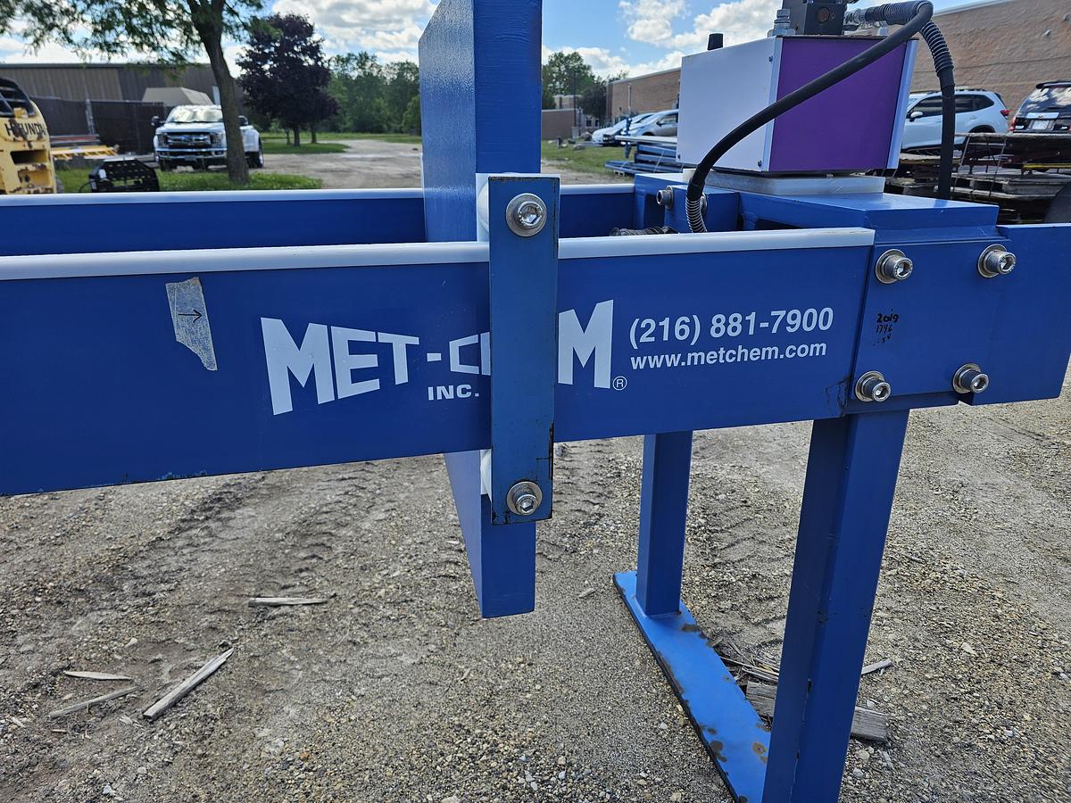 Used Met-Chem 19 Cu. Ft. 800mm Hydraulic Filter Press – 38 Polypropylene Plates - Like New Condition