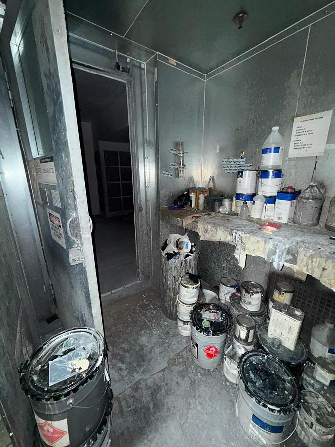 Used GFS CDG-1610PSB-30-S-CU-S Crossdraft Spray Booth 16' x 10' x 30' w/Mix Room & Air Makeup Unit