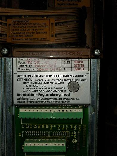 Used Indramat AC Servo Power Supply Model #TVM-1-2-50-220V w/Programming Module