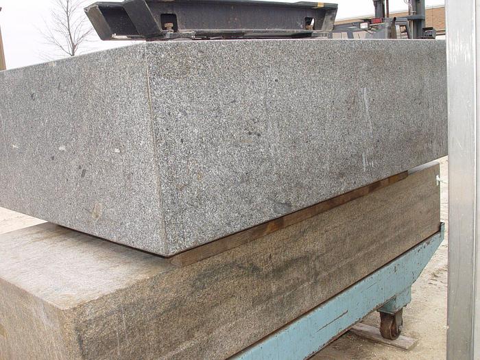 Used 55” x 80” x 24” thick GRADE “A” Granite CMM Base/Table w/Cushion Mount Pads