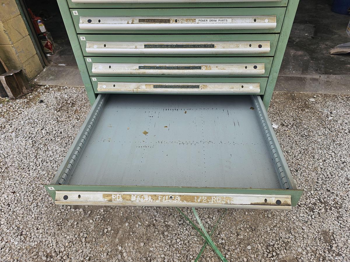 Used 16 Drawer Nu-Era Automator Modular Ball Bearing Tooling Cabinet 28.5" x 28.5" x 60"