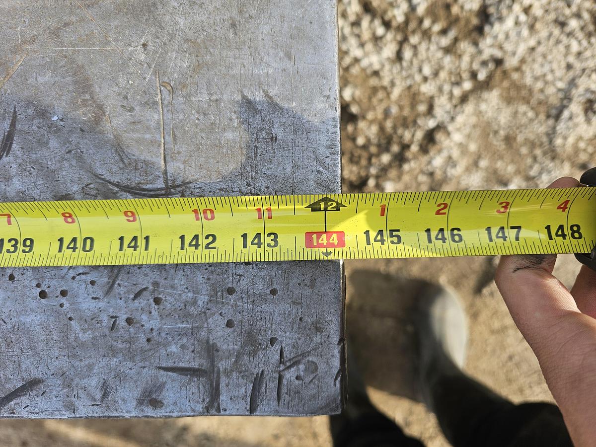 Used 12' x 5' Heavy-Duty Steel Fabrication Table | 1" Thick Top | 36" Height