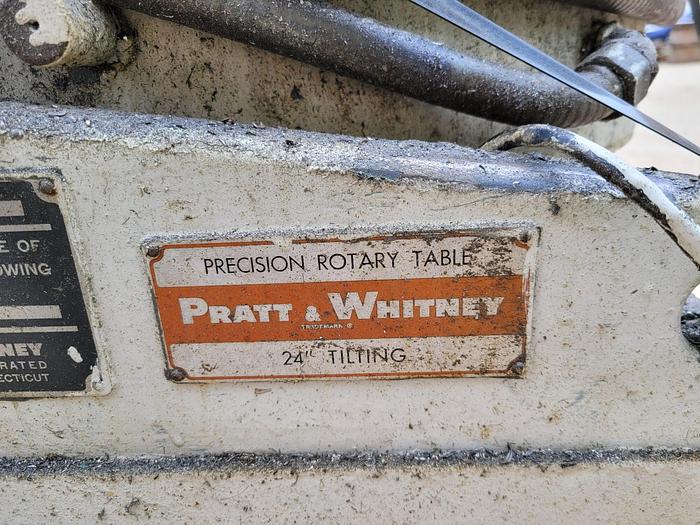 Used Pratt & Whitney 24” Motorized Tilting Rotary Table M-1896