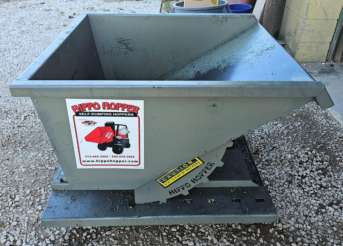 Used 1/4 Cu. Yard Hippo Hopper HH02LD Self Dumping Hopper, 2000 lb - Light Duty