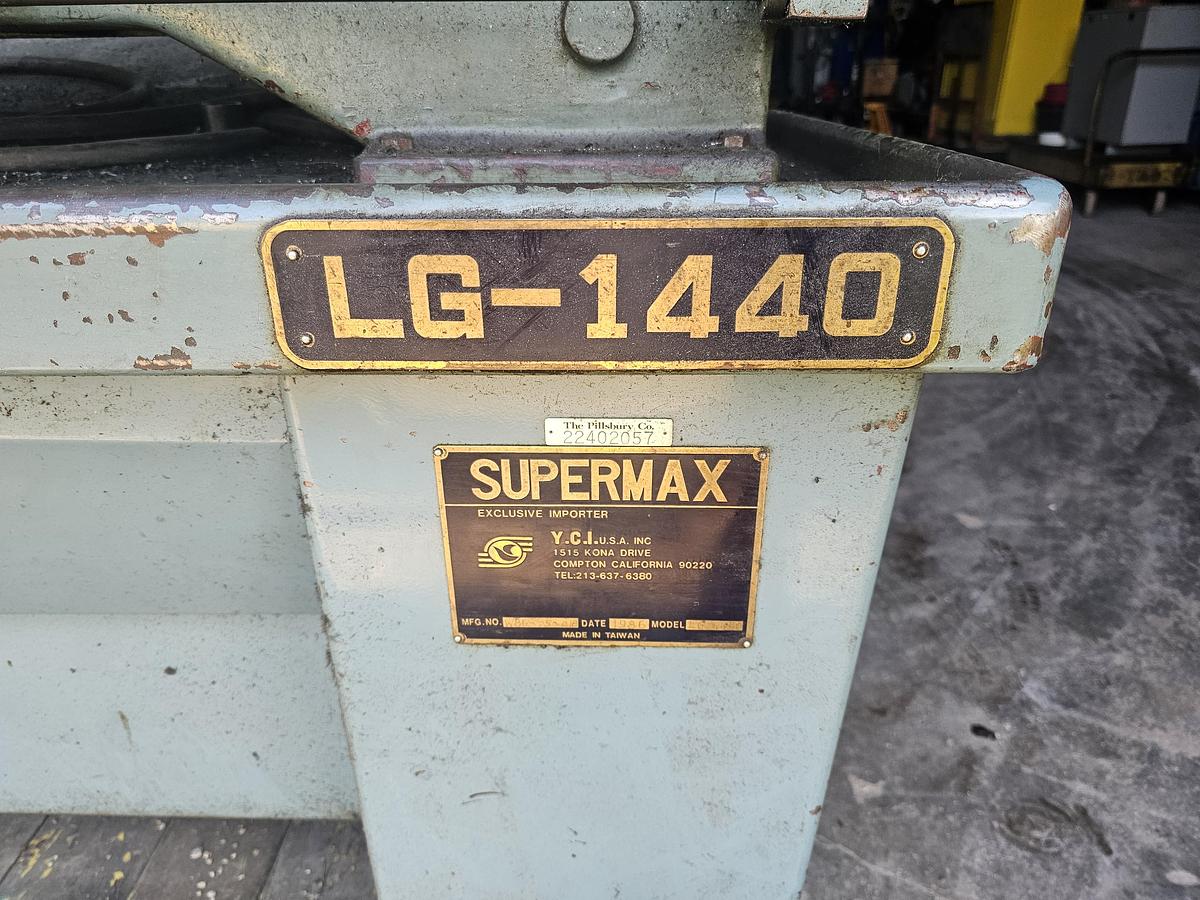 Used 14" x 40" Supermax LG-1440 Geared Head Gap Bed Engine Lathe