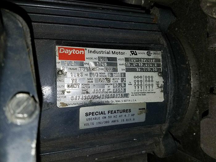 Used John S. Barnes 6 GPM Hydraulic Pump/ Power Source 5 Hp 208-230/460