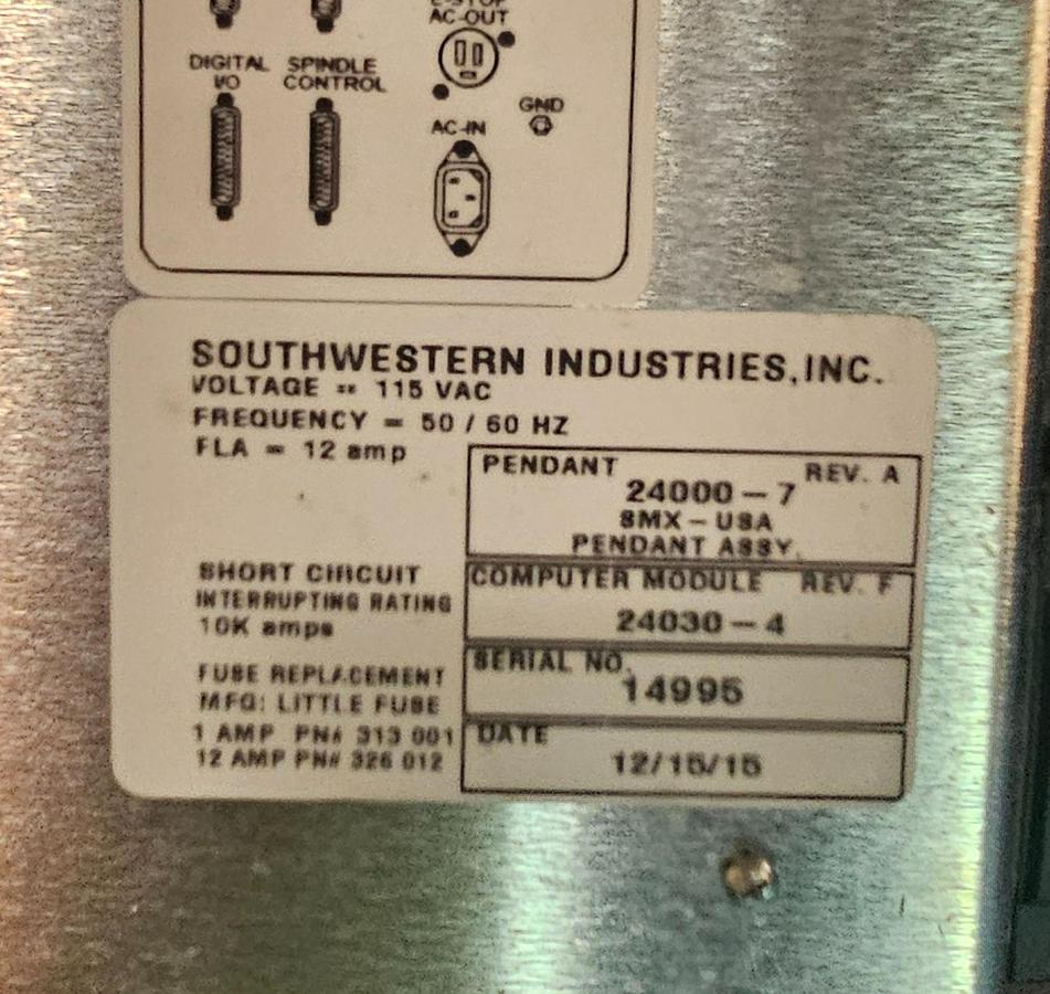 Used SWI Southwestern Industries TRAK DPM3X2P 3-Axis CNC Milling Machine & Kurt 6" Vise 