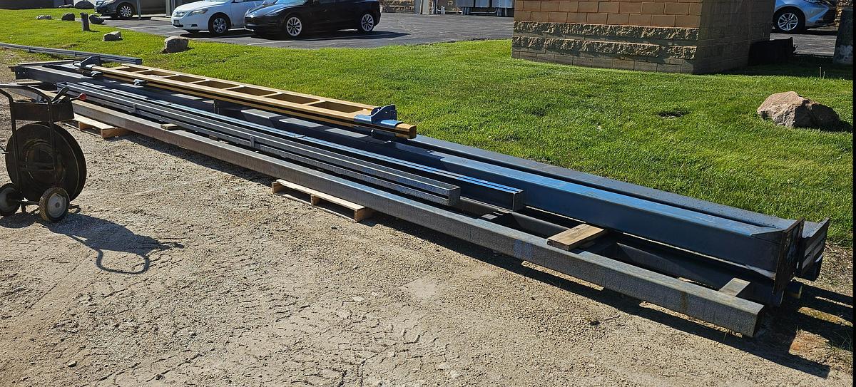 Used 4000 lb (2 Ton) 19.5' Span x 33' Runway Gorbel Freestanding Bridge Crane System & Hoist