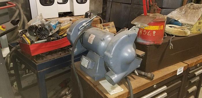 Used 3/4 Hp 8" BALDOR #8252W Double End Pedestal Grinder 208-230/460V, 3 ph, 60 Hz