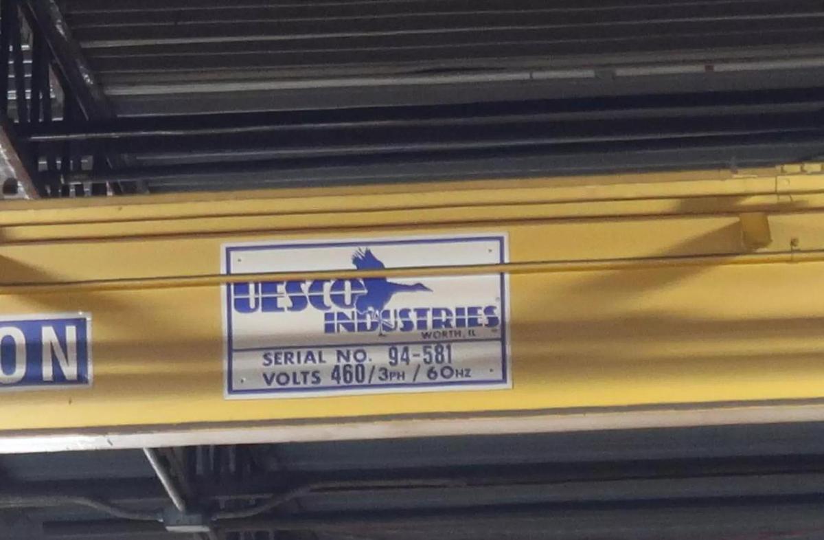 Used 35' Span x 105' Runway 3 Ton Uesco Double Bridge Freestanding Overhead Crane