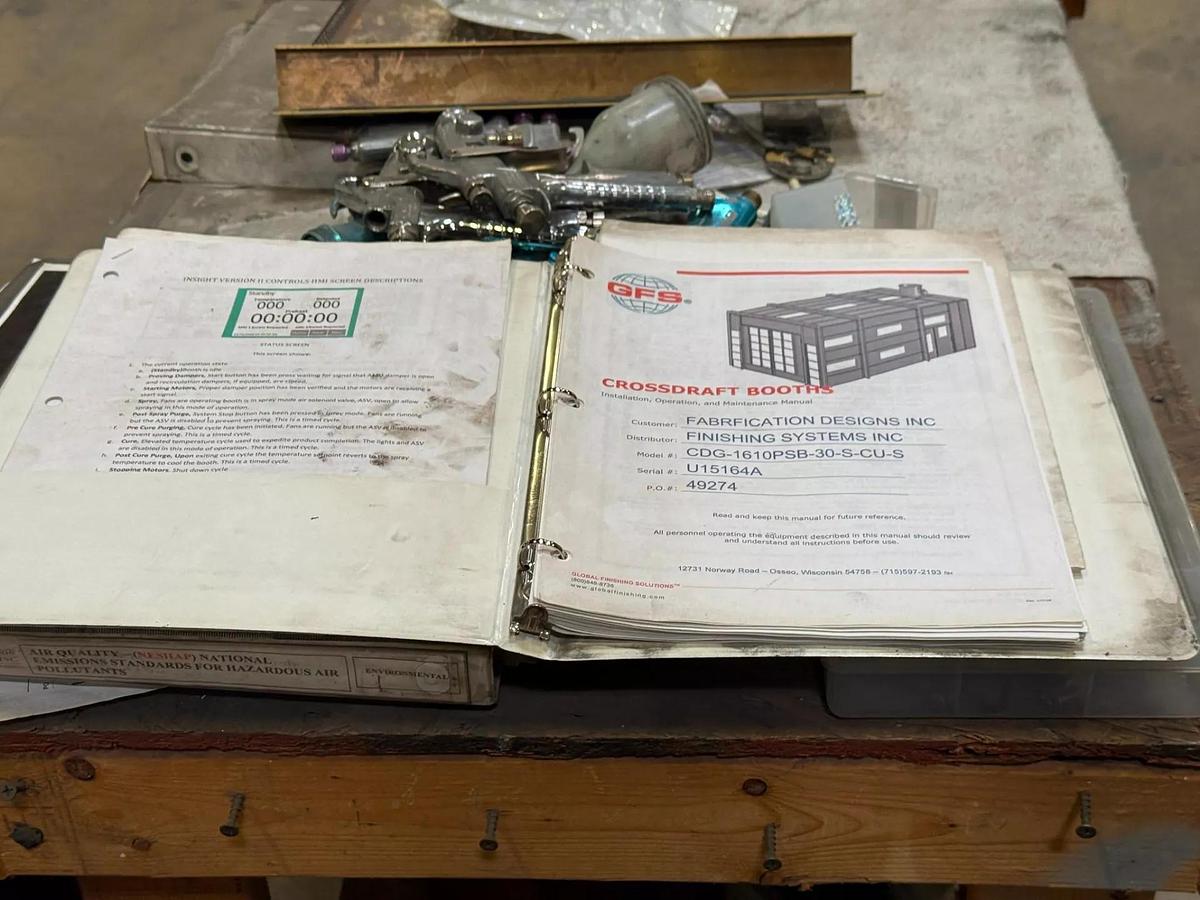 Used GFS CDG-1610PSB-30-S-CU-S Crossdraft Spray Booth 16' x 10' x 30' w/Mix Room & Air Makeup Unit