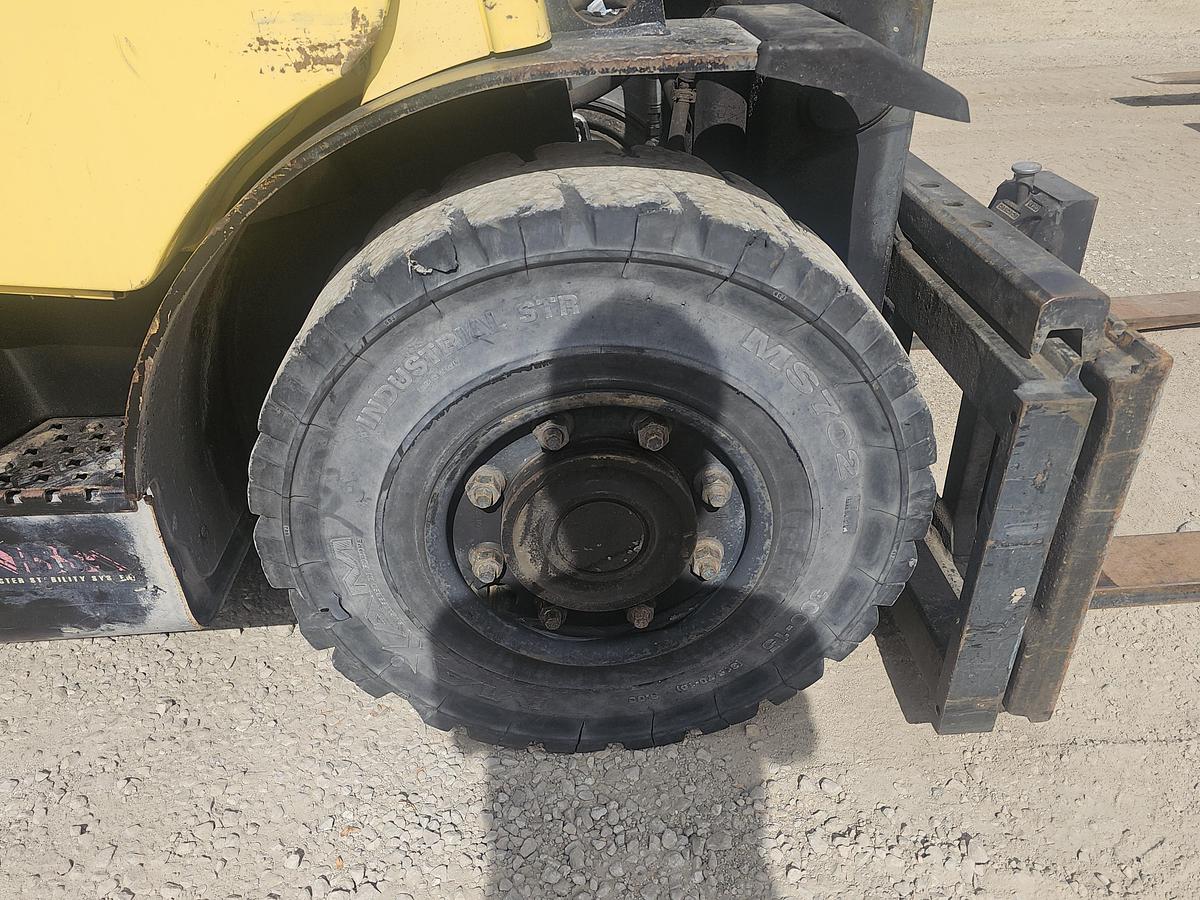 Used 2012 Hyster H100FT Propane 3-Stage Low Profile Mast Forklift - 10,000 LB, 163.2" Lift