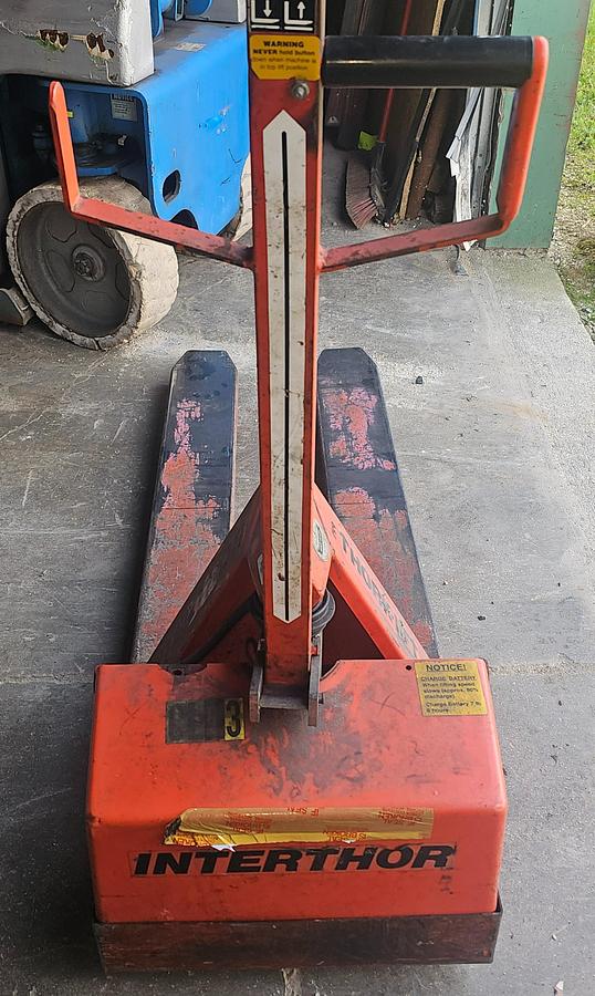 Used 2200# Interthor Thork-Lift EHL 1000/2 Electric High Lift Pallet Jack, 31" Lift Height
