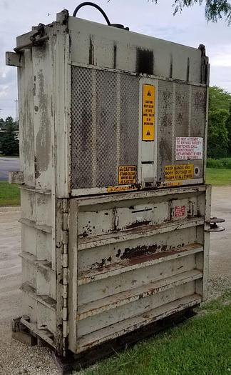 Used Accurate Industries Vertical Hydraulic Downacting Cardboard Baler