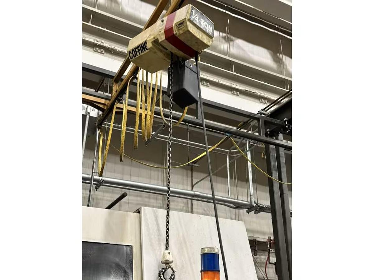 Used 500# Spanco 30' Span x 31' Runway Free Standing Modular Bridge Crane & Coffing Hoist