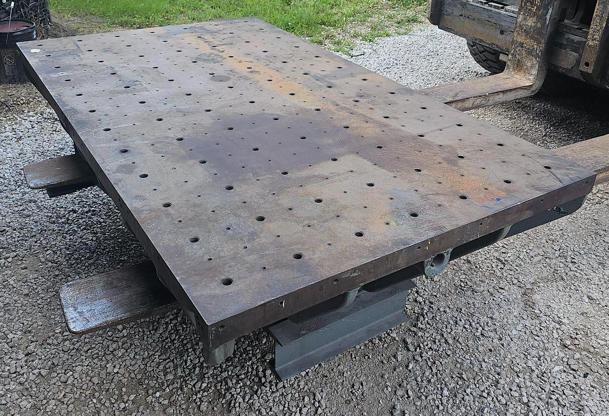 Used 6' x 42" Heavy Duty 2" Thick Top Cast Iron Setup Fixture Table