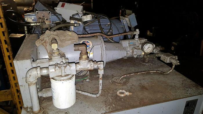Used 5 Hp Delta Power Hydraulic Vickers 6 GPM Pump/Motor/Tank Combo 208-230/460