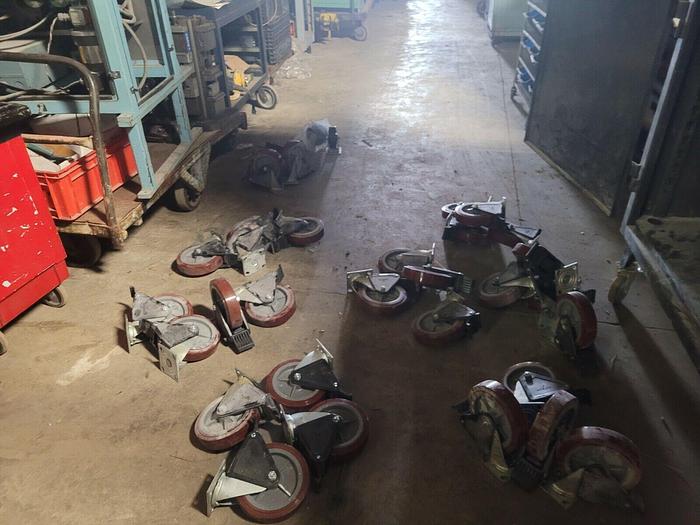 Colson Polyurethane Heavy Duty Total Lock Swivel Caster Set 8" x 2" (1000 LBS Cap)