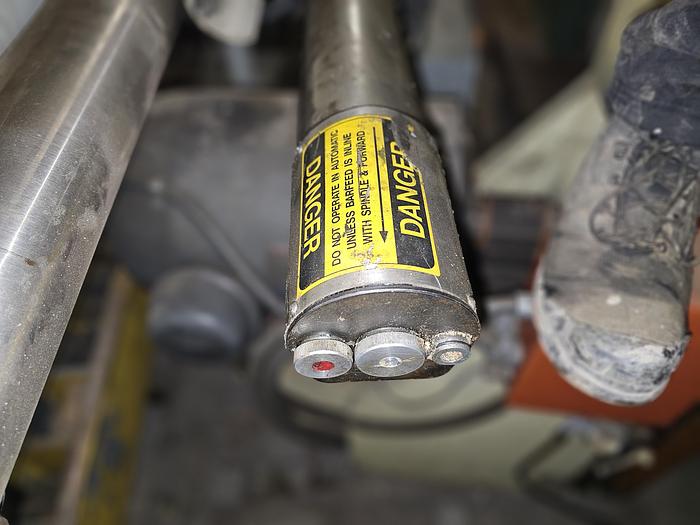 Used 12' Spego TURNAMIC 123 Hydraulic 3 Tube Barfeeder w/123Z65 Power Source & PLC Control