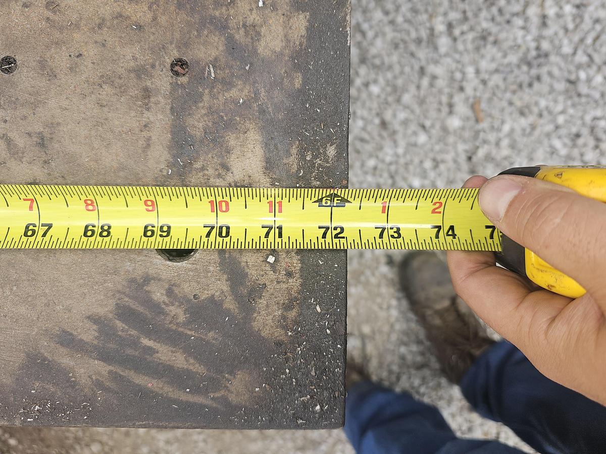 Used 6' x 42" Heavy Duty 2" Thick Top Cast Iron Setup Fixture Table