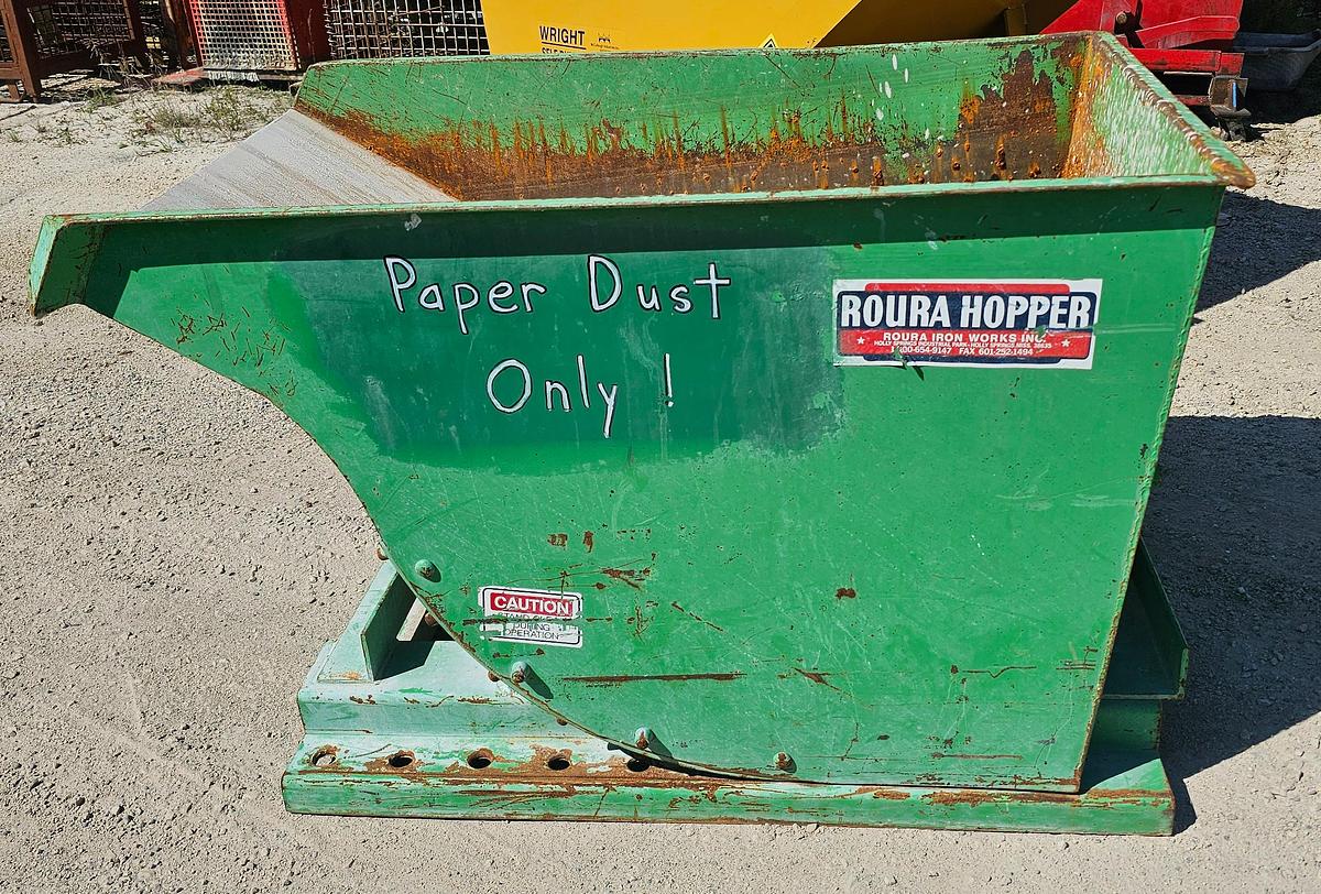 Used Roura Hopper 1T-12-105 Self Dumping 1/3 Cu. Yard Hopper