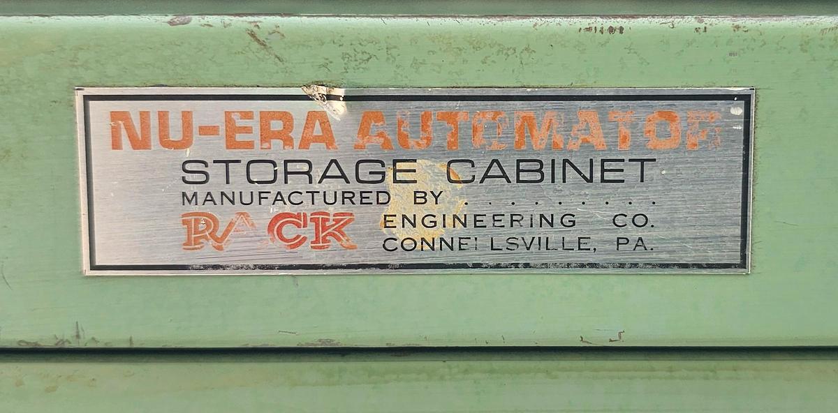 Used 16 Drawer Nu-Era Automator Modular Ball Bearing Tooling Cabinet 28.5" x 28.5" x 60"