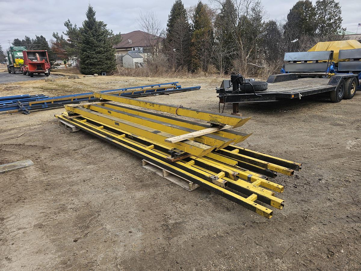 Used 16' Span x 60' Runway CM Loderail 1000 lb Modular Freestanding Workstation Bridge Crane 