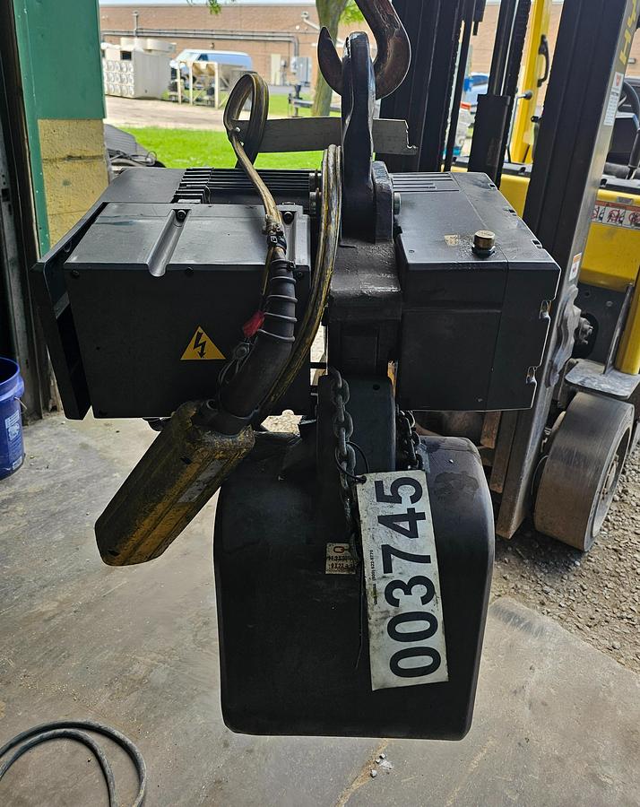 Used KoneCranes 3 Ton Electric Chain Hoist 16/4 FPM w/Pendant XN163.00015TS16T2