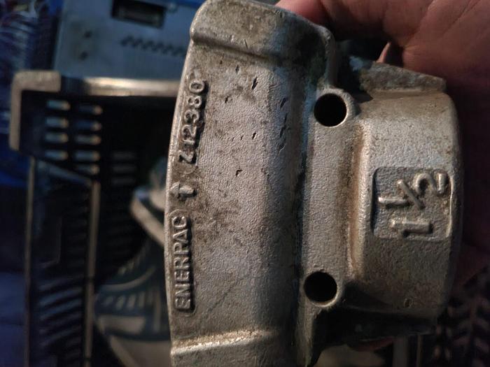 Used Enerpac One Shot & Sweep Conduit/Pipe Bender w/Pipe Bending Dies 30 Ton Cylinder 3/4” – 4” Capacity