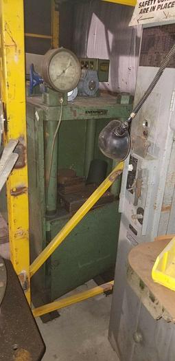 Used Enerpac 50 Ton Capacity 4 Post Hydraulic Pressure Test Stand