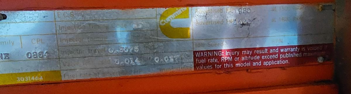 Used 800 kW DMT Diesel Generator | Cummins KTA38-G2 Engine | 1000 kVA | Standby