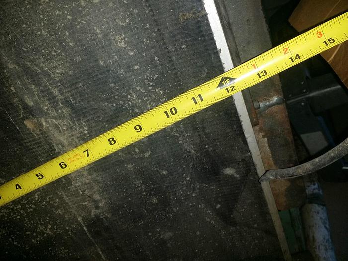 Used 60" Long x 12" W Flat Belt Conveyor section 1/8 Hp @ 90 Volt Vari-speed DC Motor