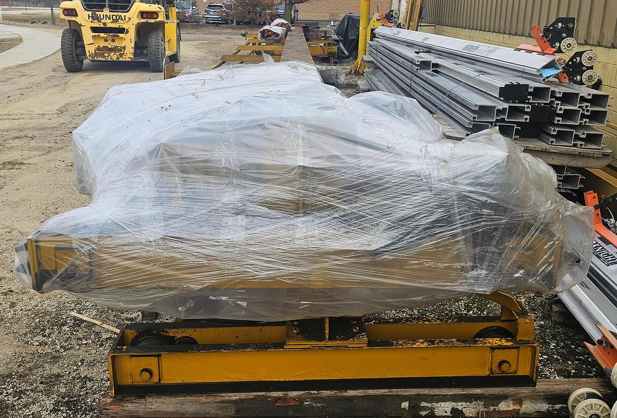 Used 35' Span x 105' Runway 3 Ton Uesco Double Bridge Freestanding Overhead Crane