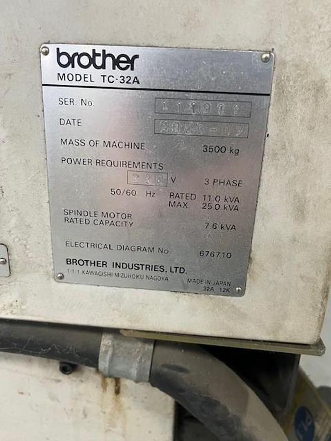 Used 2003 Brother TC-32A High Speed CNC Drilling & Tapping Center, 26 Position ATC