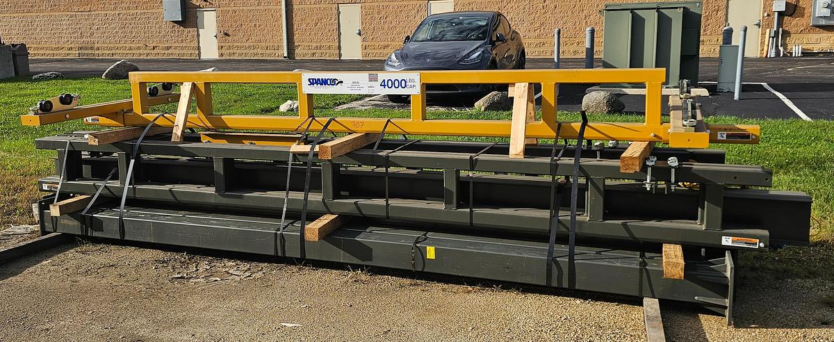 Used 2020 Spanco 2 Ton Workstation Crane 17' Span x 34' Runway & 199" High Posts + Konecranes CLX Hoist