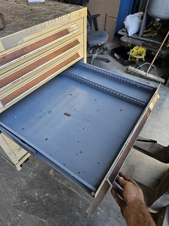 Used Stanley Vidmar 6 Drawer Modular Tooling Cabinet 30" x 28" x 30" Workbench Height