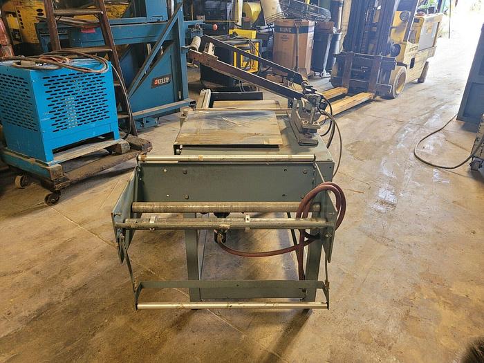 Used Shanklin Semi-Automatic L-Bar Sealer Model S-23B, 16" x 20" Cap, Power Conveyor