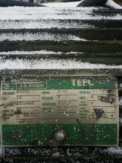 Used 36″ x 24″ x 21″ Hydraulic Power Source 10HP 3PH Pump/Motor/Tank Combo