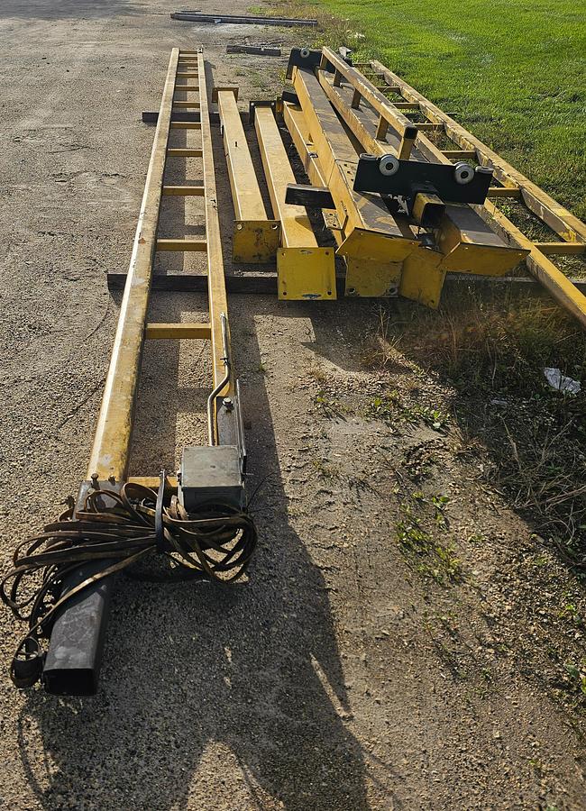 Used CM Loderail 1 Ton Freestanding Workstation Crane 15' Span x 33.5' Runway w/ Budgit 1 Ton Electric Hoist