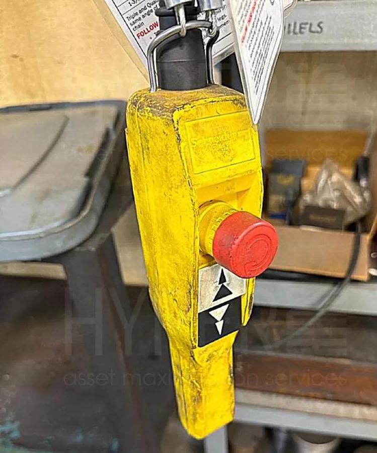 Used 14' Span x 32' Runway Gorbel 1000 lb Freestanding Bridge Crane System & Hoist