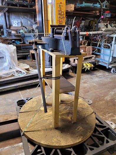 Used Lakeland Products 624 Manual Ratcheting Tube Bender on Stand 3/8”-1 1/2”