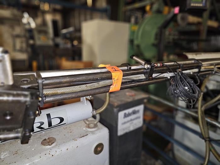 Used 12' Spego TURNAMIC 123 Hydraulic 3 Tube Barfeeder w/123Z65 Power Source & PLC Control