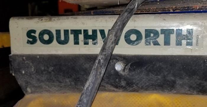 Used 2,000 lb Cap. Southworth Hydraulic Scissor Lift w/Accordian Pinch Point Curtain