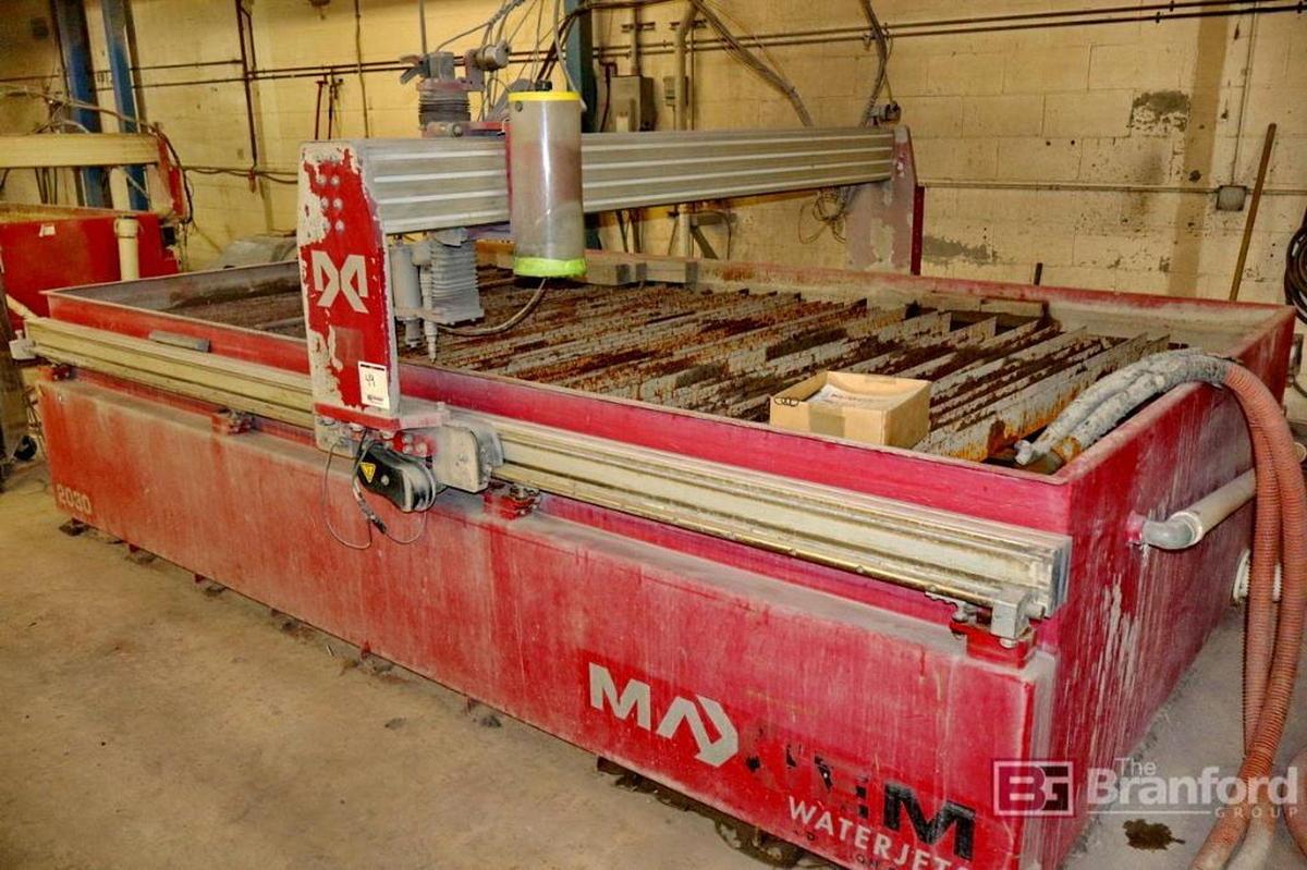 Used 2010 Omax Maxiem 2030 CNC Waterjet Cutting System & Abrasive Blast Hopper 