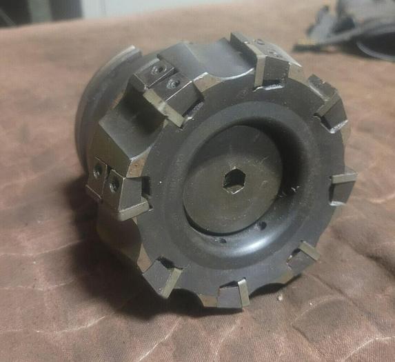 Used Tecnara 150-212-2 CAT50 Face Mill Holder 2'' Pilot Arbor Hole & 4'' Face Mill