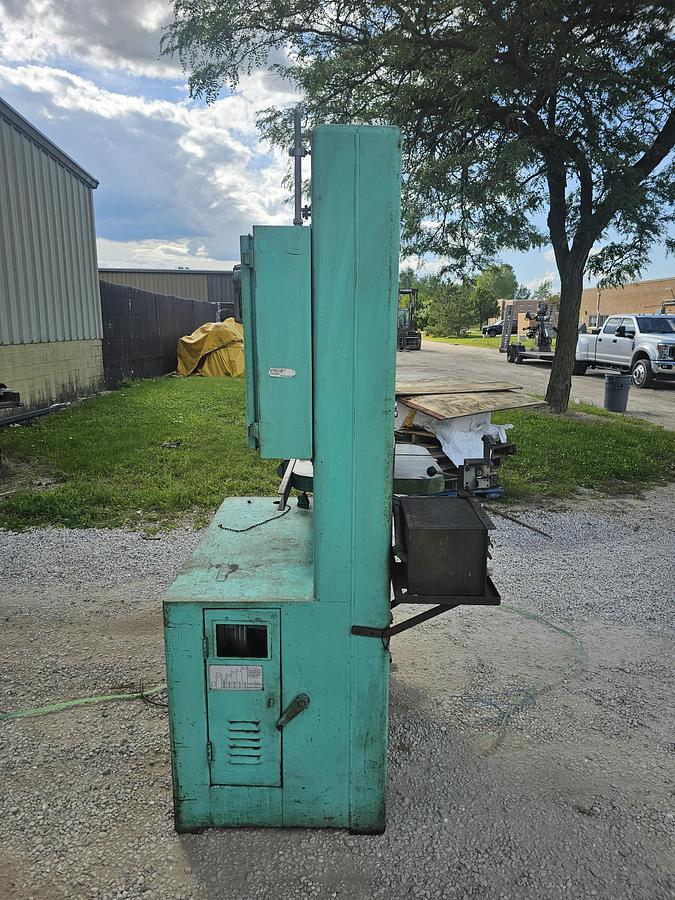 Used 24" Grob NS-24 Industrial Variable Speed Vertical Bandsaw & RW-A Blade Welder