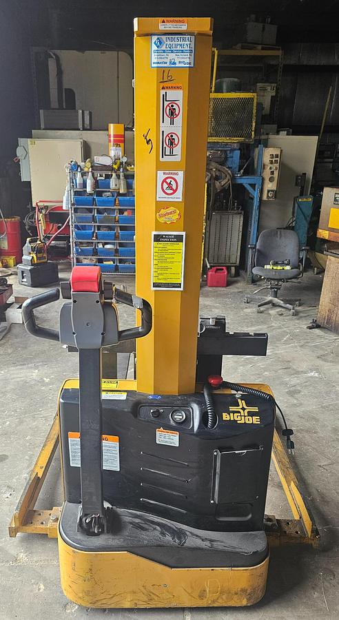 Used Big Joe S22-62 Walk Behind 24 Volt Stacker Lift w/Outriggers