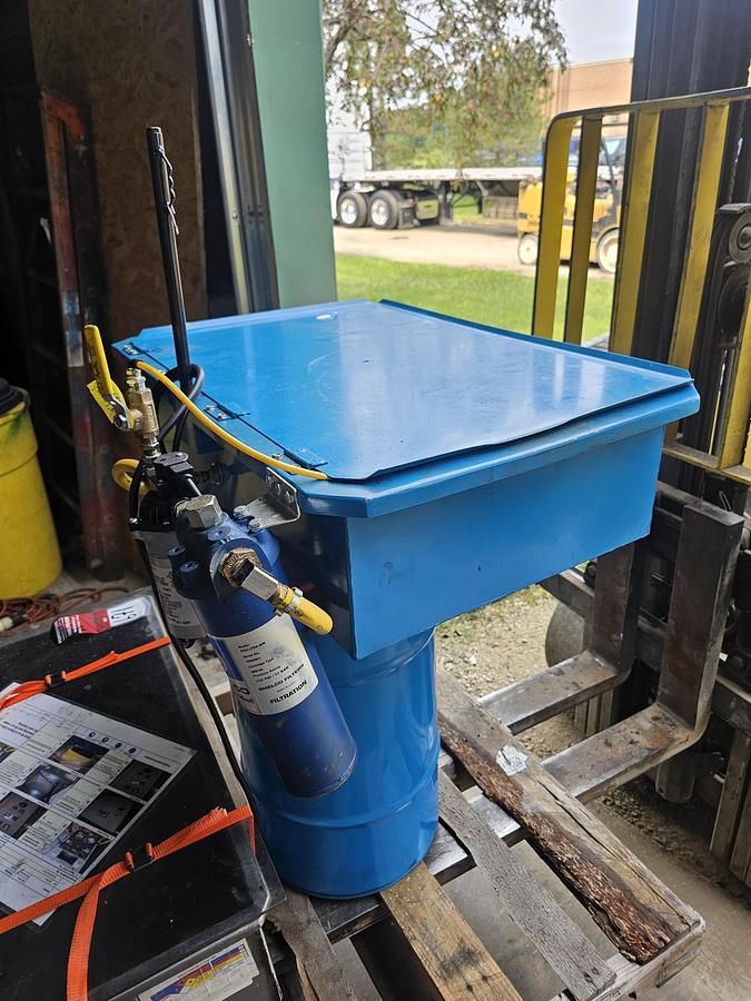 Used Build-All TKL16 14-Gal Drum-Mounted Solvent Parts Washer, 170 GPH, 120V