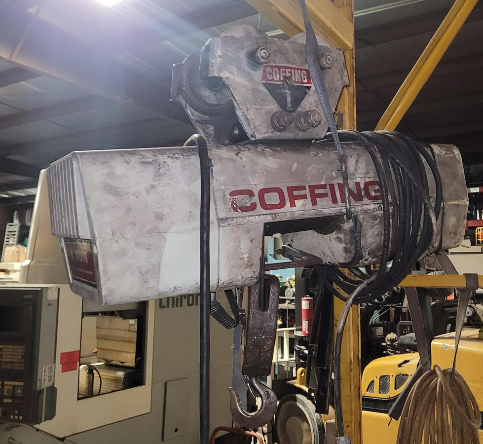 Used 1 Ton Gantries, Inc. Portable Adjustable Height Gantry Crane w/Electric & Manual Hoist